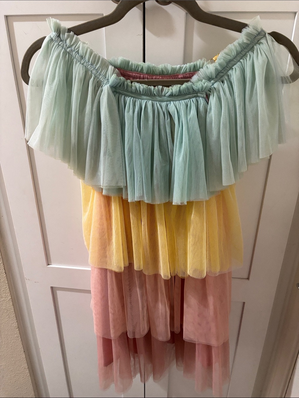 Meri Meri Rainbow Ruffle Kids Princess Dress Costume - Picture 3 of 8